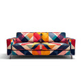 Geometric Pattern Fabric Sofa with Colorful Modern Design